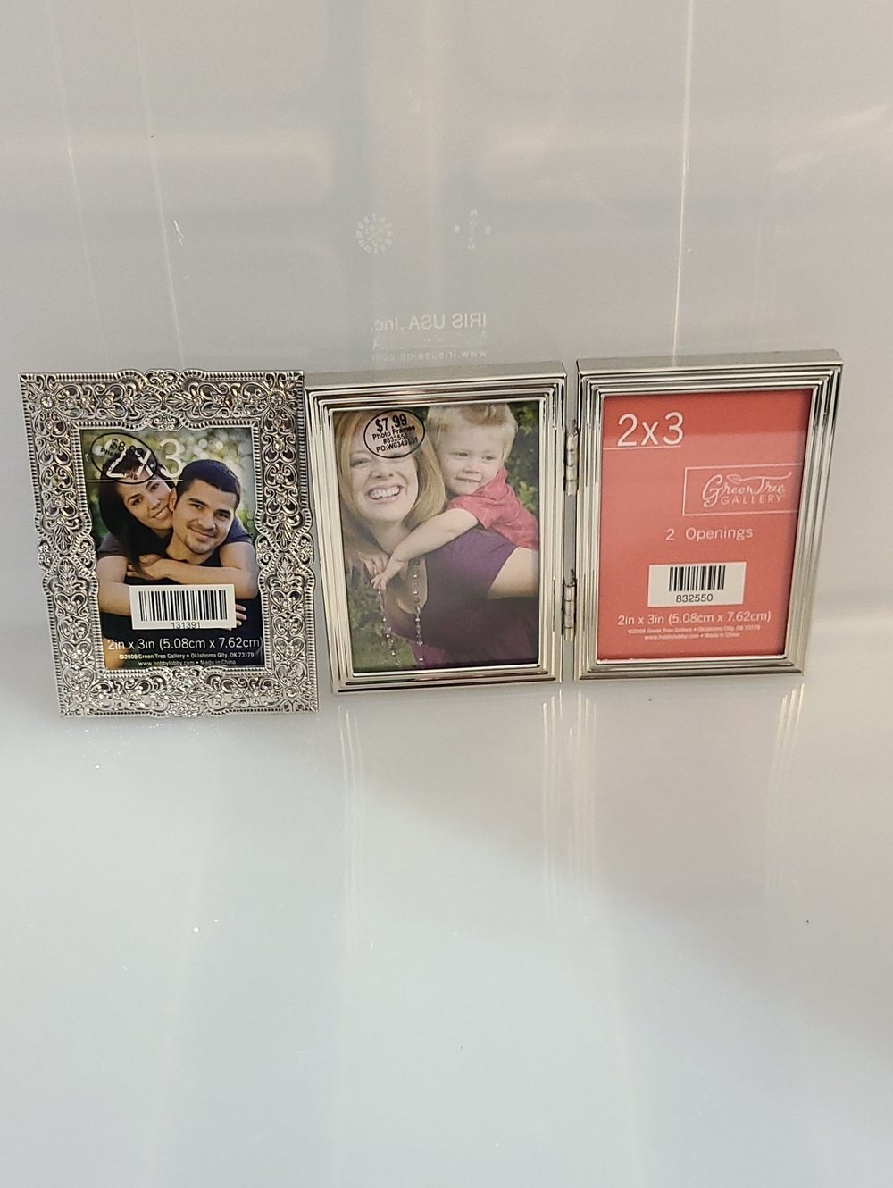 BUNDLE OF 2 MINI PICTURE FRAMES - BOTH 2''X 3'' -NEW WITH TAGS